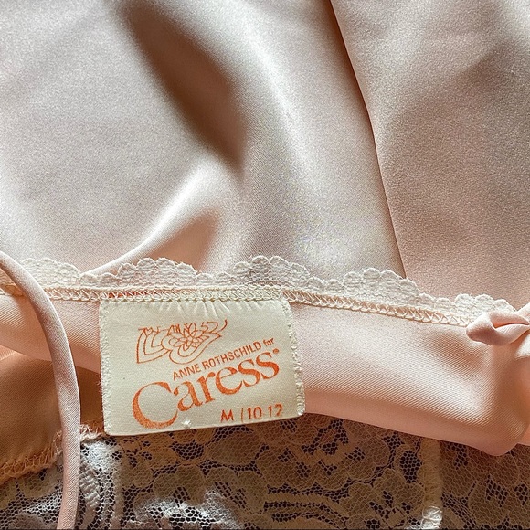 Vintage Camisole Perfect Caress  Anne Rothschild satin lace slip top peach pink - Picture 12 of 13